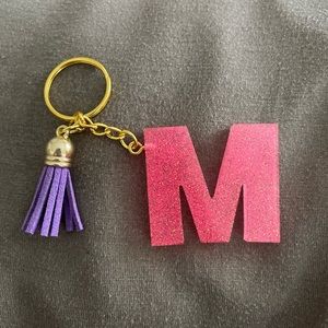 Handmade Letter "M" Keychain